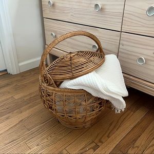 Vintage Rattan Basket